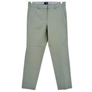 J. Jill Women's Wearever Collection Refined Woven Green Trousers Size 6 Mid Rise